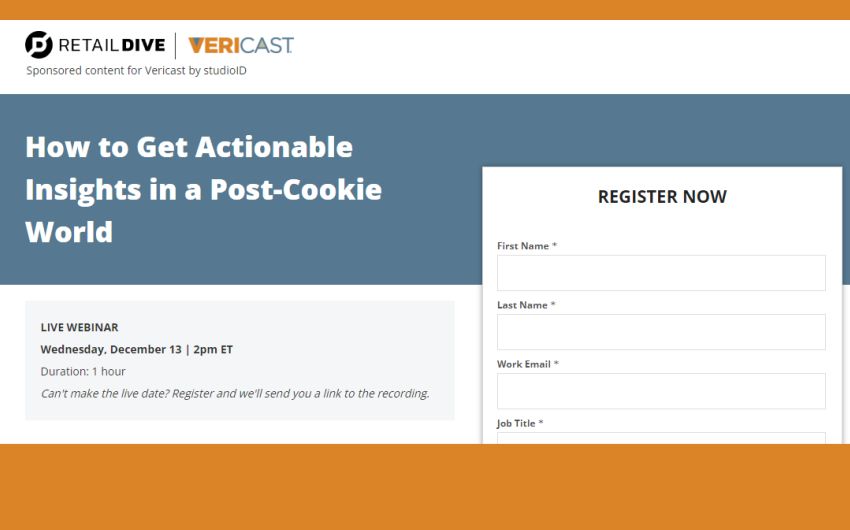 Webinar How to Get Actionable Insights in a Post-Cookie World, 13 decembrie 2023